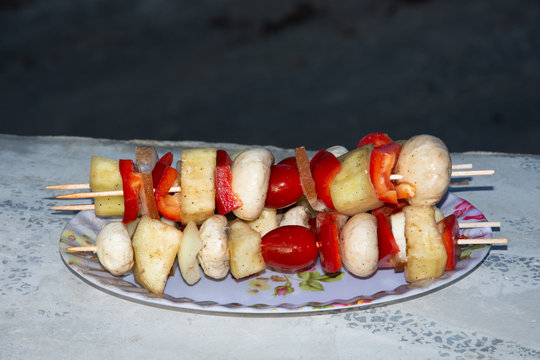 skewers , Frigarui,barbecue, kebab, meat,Marinated Grilled Vegetables