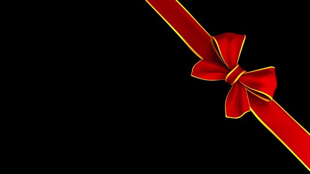 Ribbon Tying A Bow Across The Screen in 4K