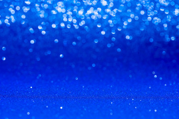 blue bokeh lights defocused effect lens. abstract background
