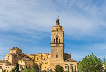 Fototapeta na wymiar Historic cathedral in the center of Guadix, Spain