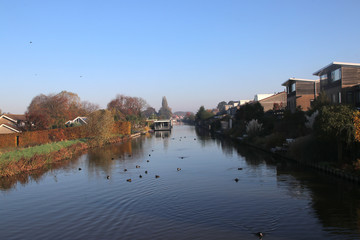 Fototapeta na wymiar Ring canal of the Alexanderpolder in Nieuwerkerk aan den IJssel in the Netherlands
