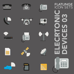 High quality colorful icons of electronic device. Flatlinge are the best pictogram pack, unique design for all dimensions and devices. Vector graphic, Logo, symbol and website content.