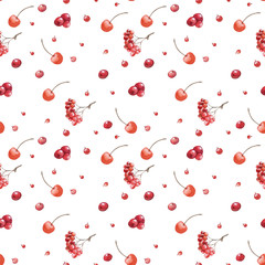 Watercolor Christmas mulled wine seamless pattern. Merry Christmas and Happy New Year holiday illustration.