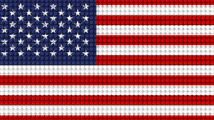 3D Spheres United States Flag