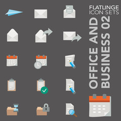 High quality colorful icons of office and business. Flatlinge are the best pictogram pack, unique design for all dimensions and devices. Vector graphic, Logo, symbol and website content.