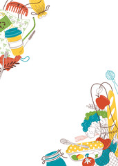 Reusable utensil and eco food vector illustration