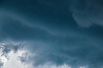 dark gray clouds of bad weather before the rain