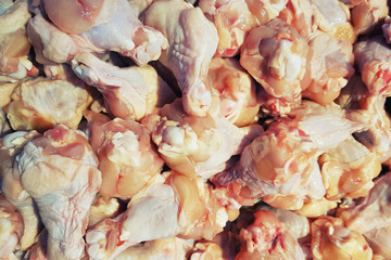 raw Chicken meat texture in market