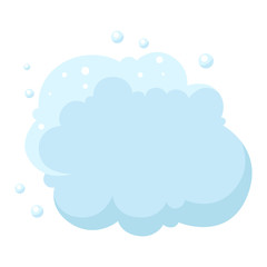 Illustration of cloud of foam or dust.