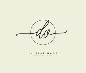 D O DO Beauty vector initial logo, handwriting logo of initial signature, wedding, fashion, jewerly, boutique, floral and botanical with creative template for any company or business.