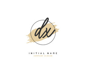 Obraz premium D T DT Beauty vector initial logo, handwriting logo of initial signature, wedding, fashion, jewerly, boutique, floral and botanical with creative template for any company or business.