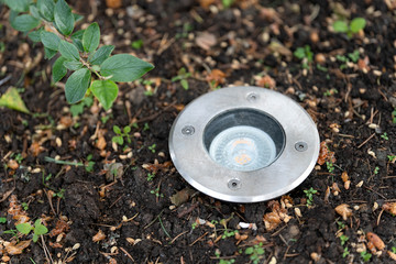A diode lamp for street illumination of the garden.