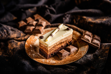 Sweets on a dark environment