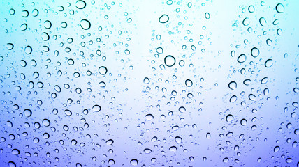 Water drops or Blue water bubbles