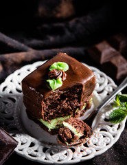 Sweets on a dark environment