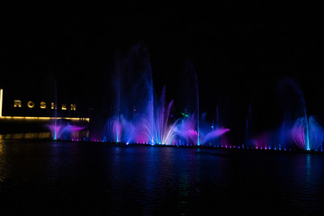 Multimedia Fountain Roshen, built on the river Southern Buh near Festivalny Isle (Kempa Isle)