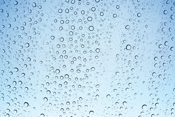 Water drops or Blue water bubbles