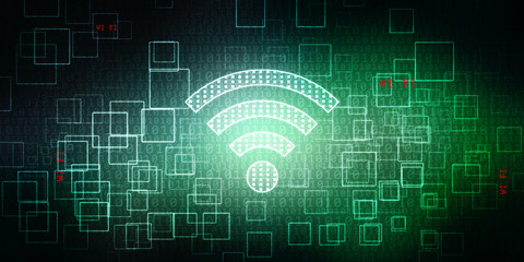 2d illustration WiFi symbol 