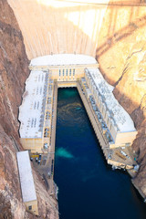 Hoover Dam seen from the bypass bridge