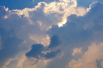 太陽が隠れている雲