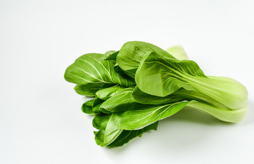Bok choy or Pak Choi or сhinese cabbage isolated on the white background 