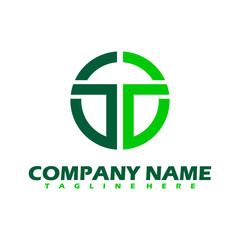 Fototapeta premium T dots logo design template. Hexagon T icon. T Letter Logo Vector