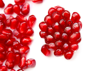 fresh pomegranate fruit isolated on white background