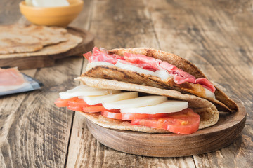 Piadina typical italian food