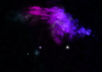 Fototapeta premium Star field in space and a nebulae. 3D rendering