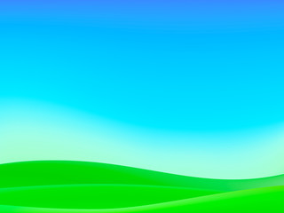 Obraz premium Green meadow background. Vector stock illustration for poster or banner.