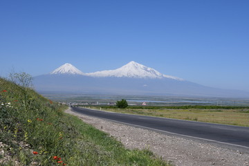 view of Ararat from Armenia