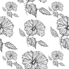 hibiscus frame pattern