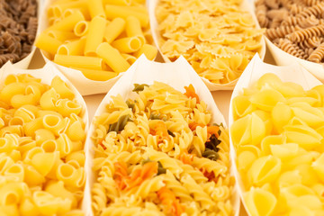 Various kind of pasta