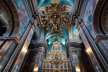 Interior of Holy Transfiguration Cathedral in Vinnytsia, Ukraine