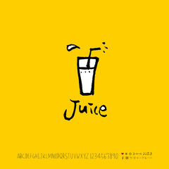 손으로 그린 알파벳 일러스트