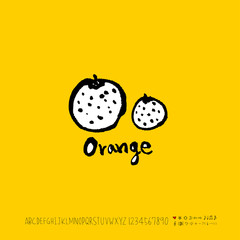 손으로 그린 알파벳 일러스트