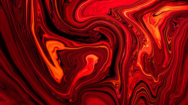 Abstract Red Acrylic pour Liquid marble surfaces Design.