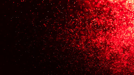 Abstract Red bokeh defocus glitter blur background 