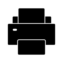 Printer icon isolated on background
