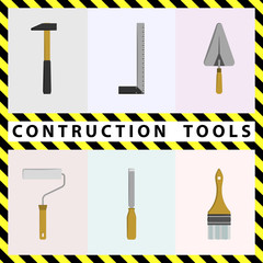 CONTRUCTION TOOLS VECTOR ICON SET