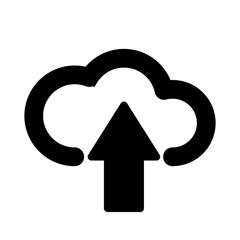  Uploading Cloud icon isolated on background