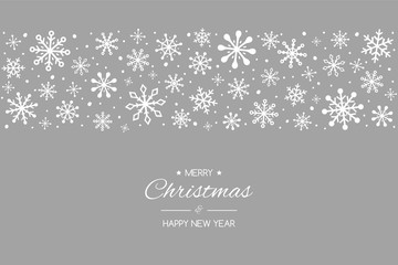 Christmas background with beautiful snowflakes and wishes. Xmas ornament. Vector