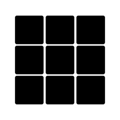 Grid icon isolated on background