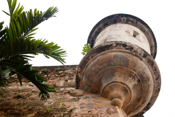 watchtower of castle El Morro (old spanish citadel) in San Juan, Puerto Rico