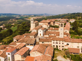 Fototapeta na wymiar Aerial view of Cella Monte Monferrato, unesco world heritage