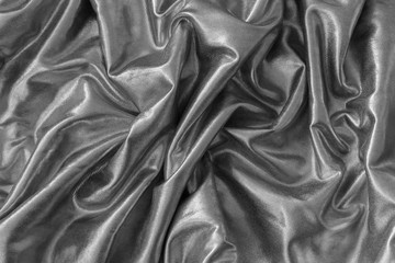 Real wrinkled abstract foil 80s textureback ground in silver color.