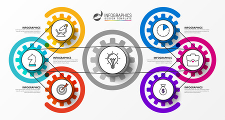 Infographic design template. Creative concept with 6 steps