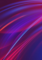 Dark abstract background with neon lines, glow.