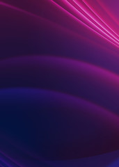 Dark abstract background with neon lines, glow.