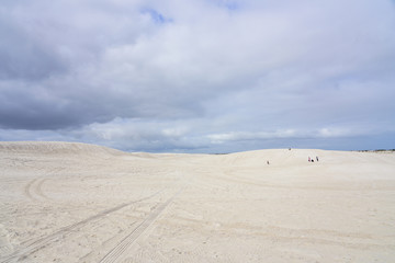Fototapeta na wymiar Day view of the Lancelin sand dunes in Western Australia